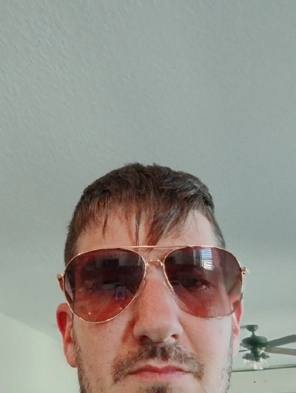 Calvin Klein Gold Frame Brown Gradient Aviator Sunglasses